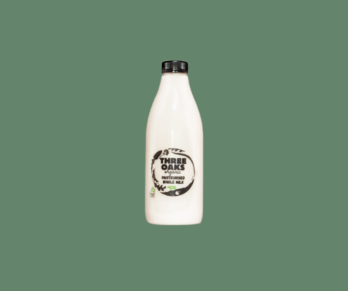 Three Oaks Organic Certified Organic Pasteurised Milk 1 Litre